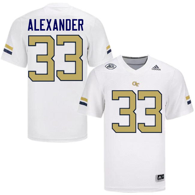 Matthew Alexander Georgia Tech Jerseys,Georgia Tech Yellow Jackets College Football Uniforms-White